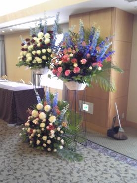 御祝いスタンド花　トリプルセット？です。桑名市　ミナミ花店です|「ミナミ花店」　（三重県桑名市の花屋）のブログ